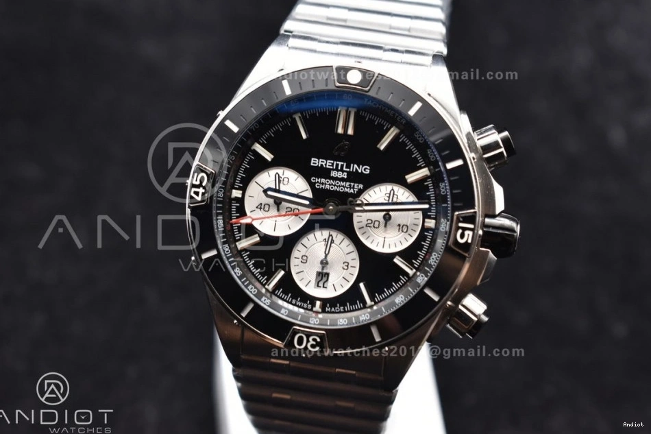 SS SS Edition 44mm Chronomat A7750 on Black 1:1 BLSF Dial B01 Best Bracelet 1112